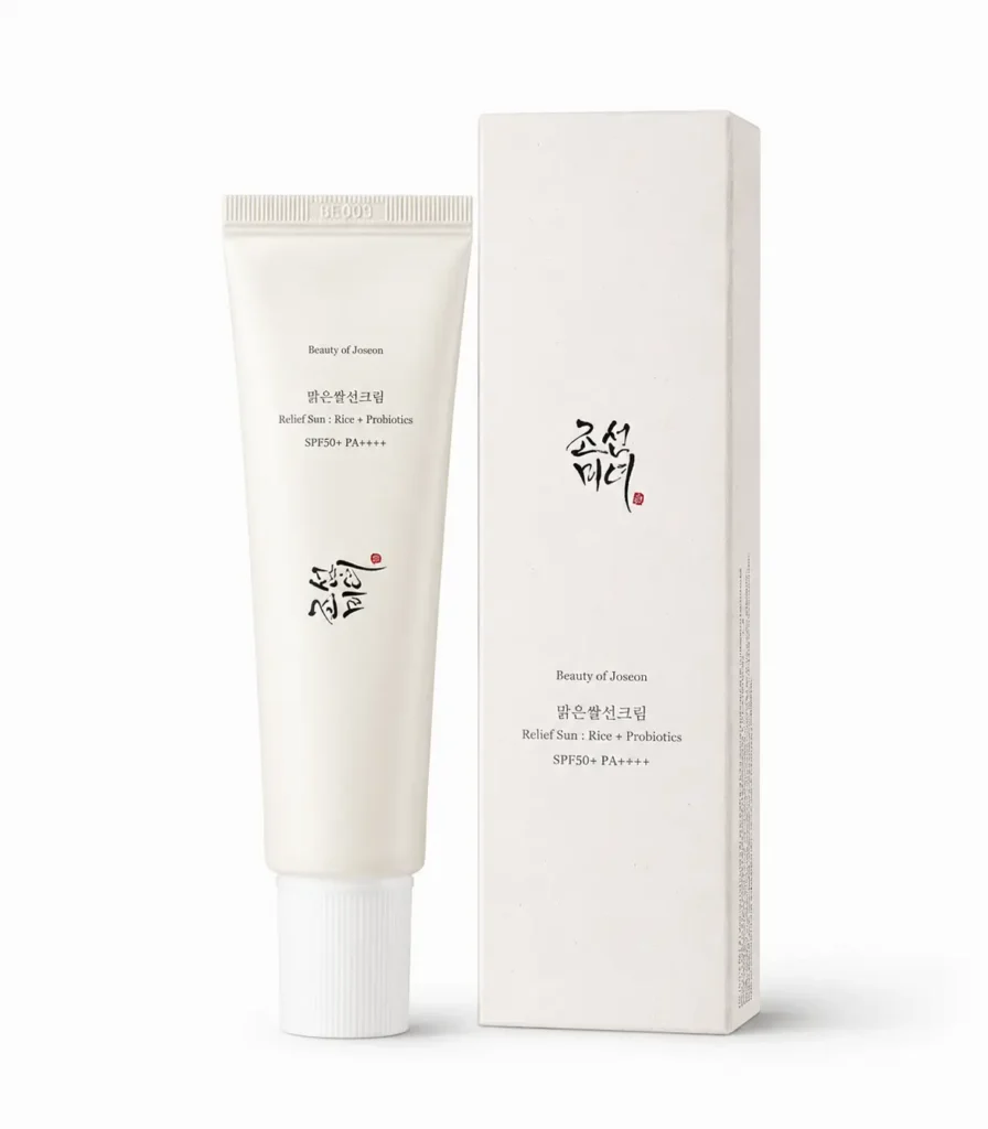 Beauty of Joseon Relief Sun Rice + Probiotics SPF50+ PA++++ 50ml avec boîte